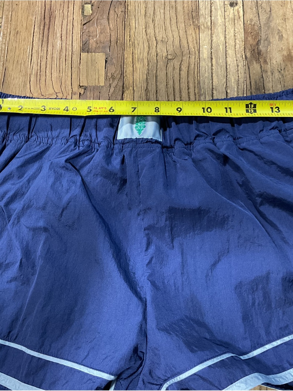 FP Movement by Free People Varsity Blues Shorts Navy White Trim Large EUC - Picture 8 of 10